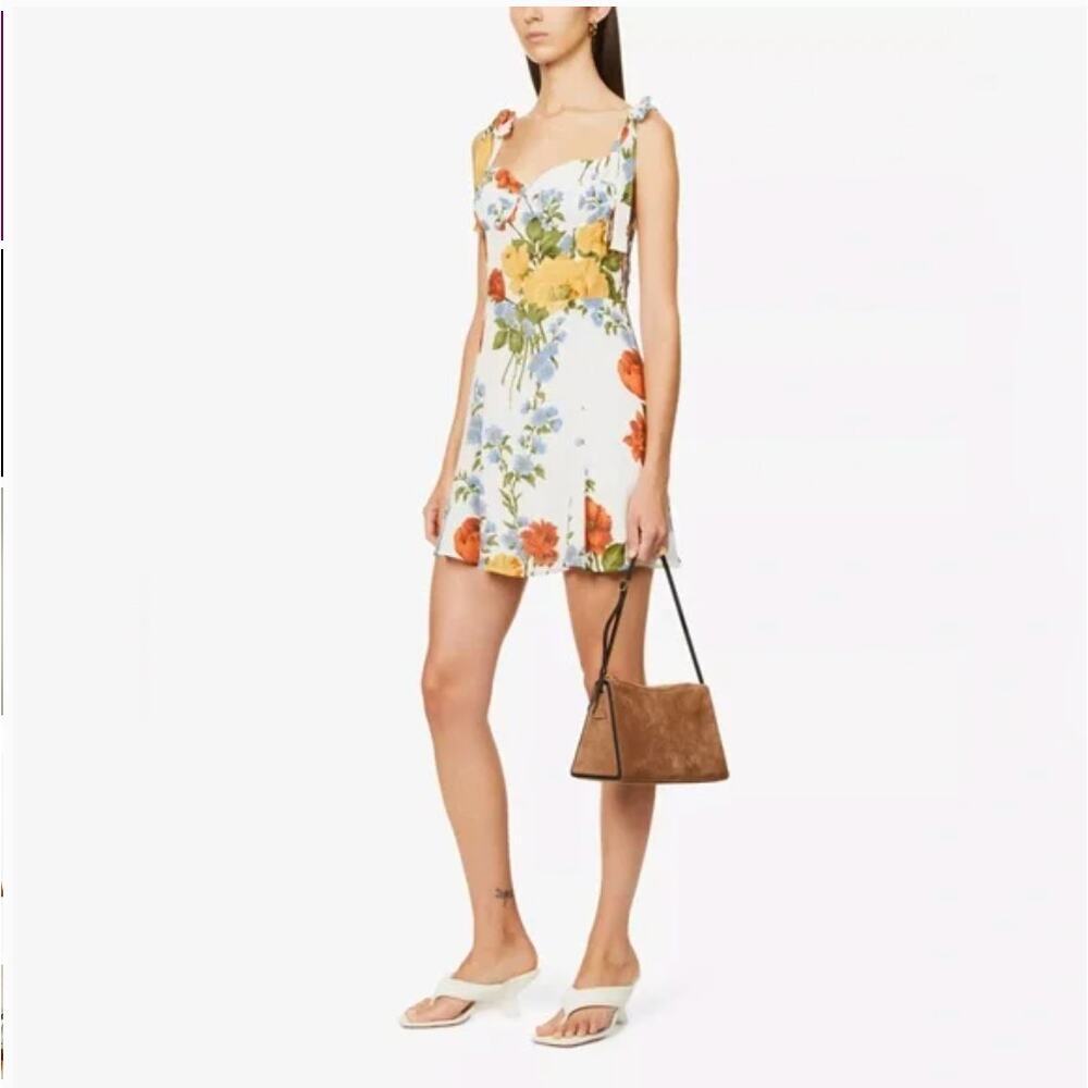 EUC Reformation Niara Floral Mini Dress in Formosa Crepe - Picture 2 of 7
